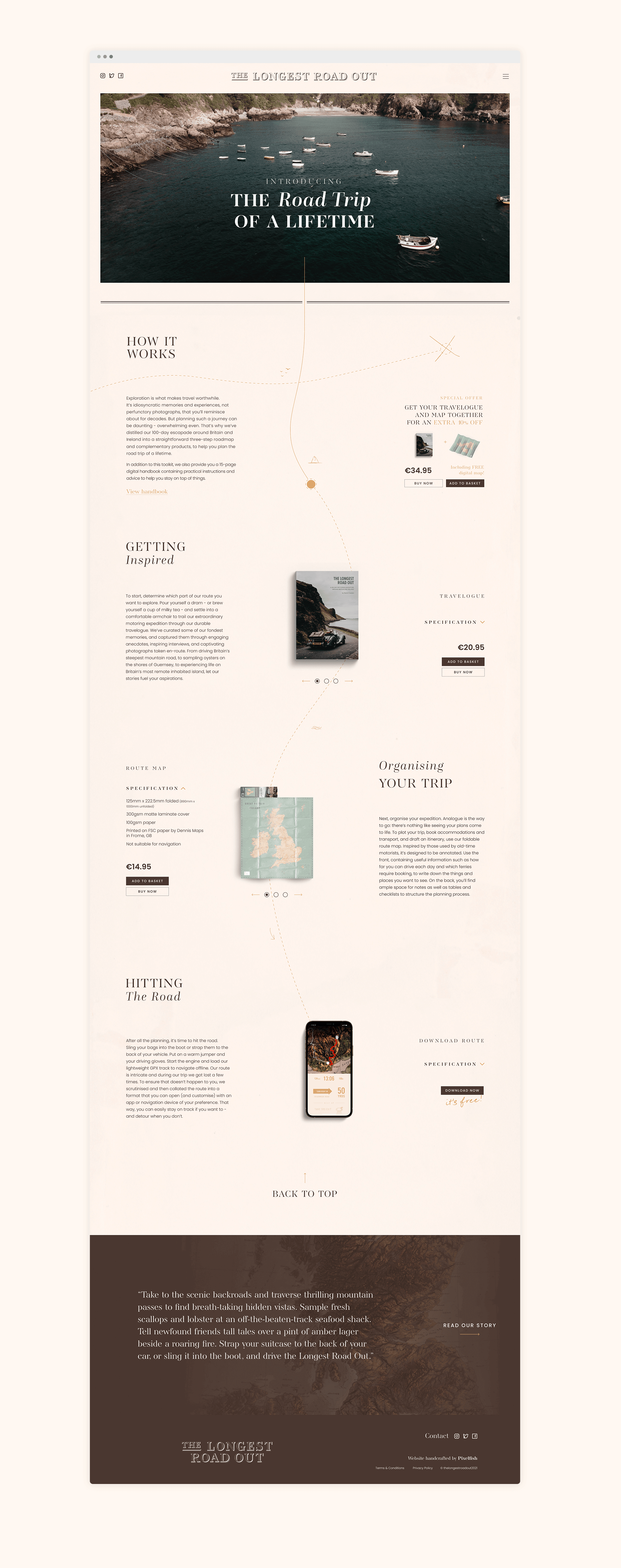 The Longest Road Out Web Mockup 1